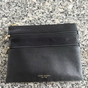 Henri Bendel Black Leather Pouch